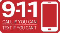 call or text 911 graphic