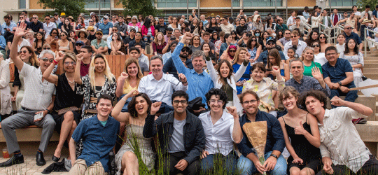 crowd seated at an event